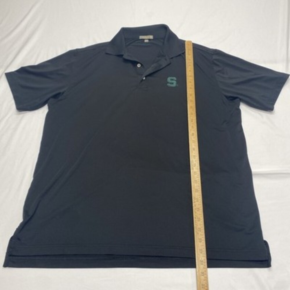 Peter Millar Michigan State University Spartans Performance Polo Shirt! SZ Large - Picture 4 of 7